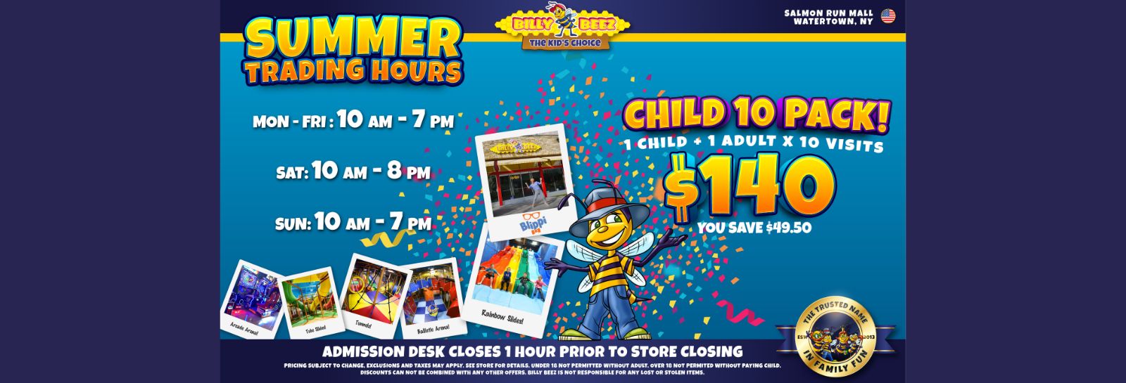 Billy Beez Summer Hours Slider