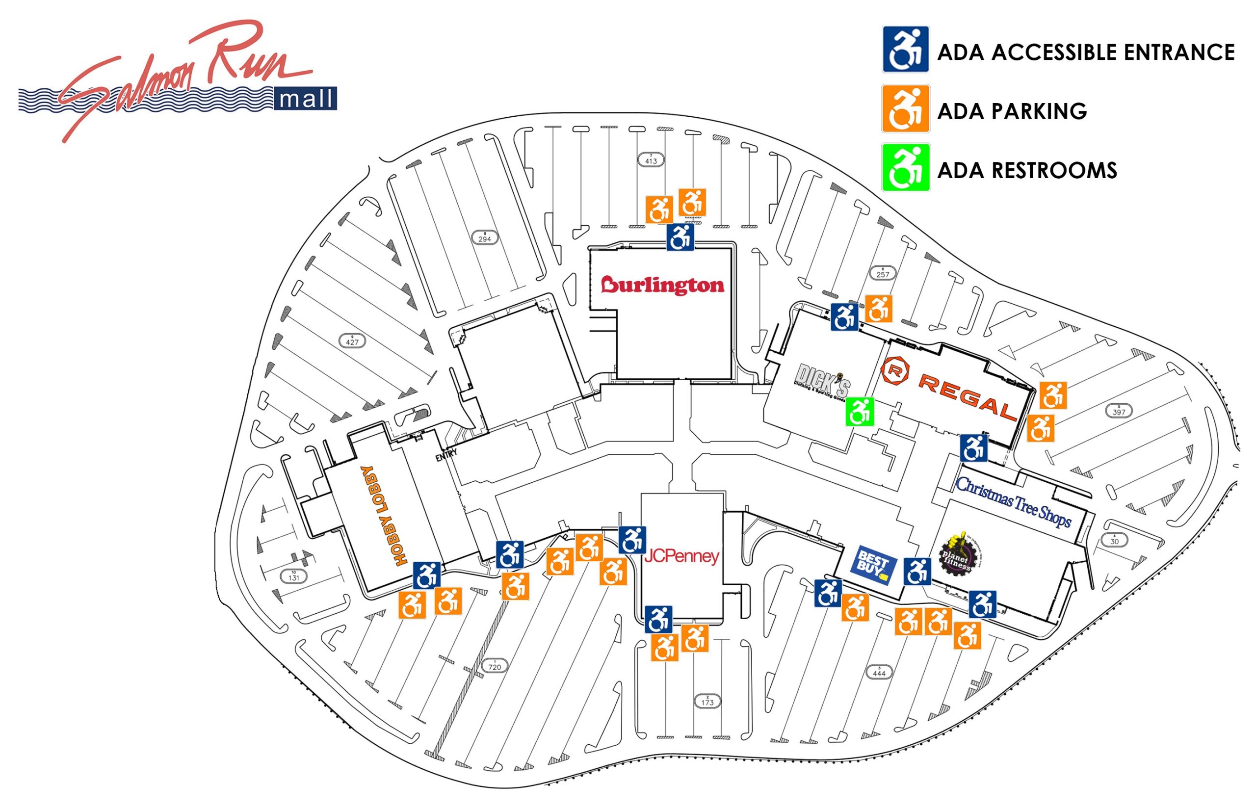 Salmon Run Mall ADA Map