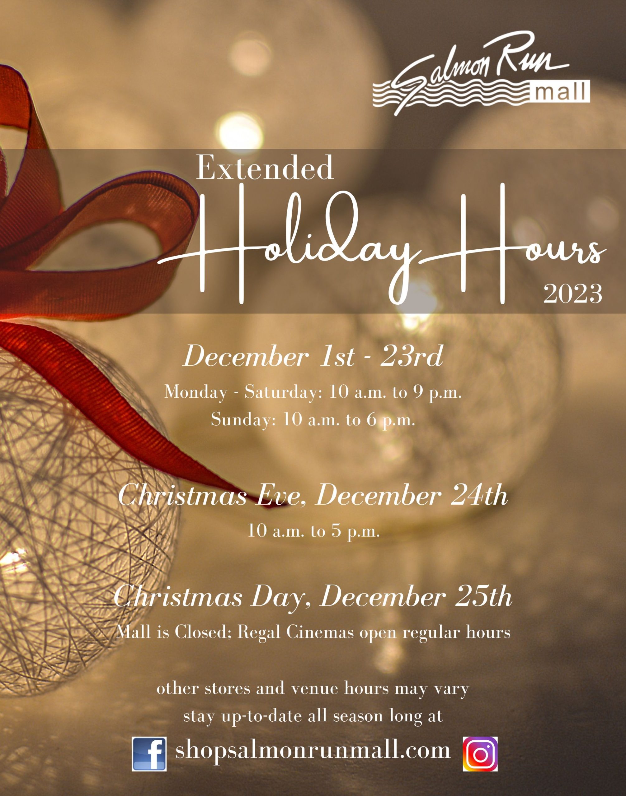 Holiday Hours 2023 Showcard