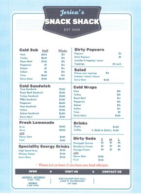 Jerica's Menu