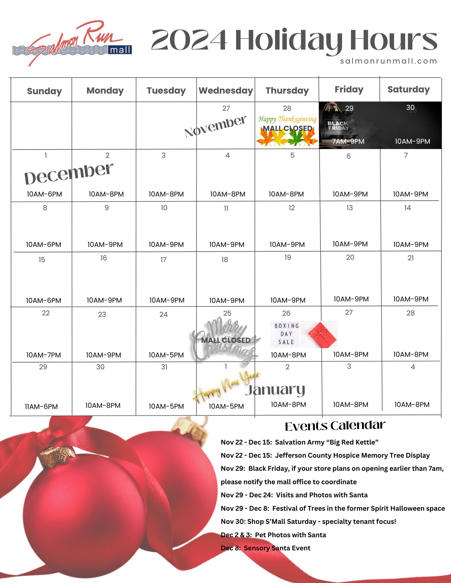 2024 Holiday Hours Calendar Final