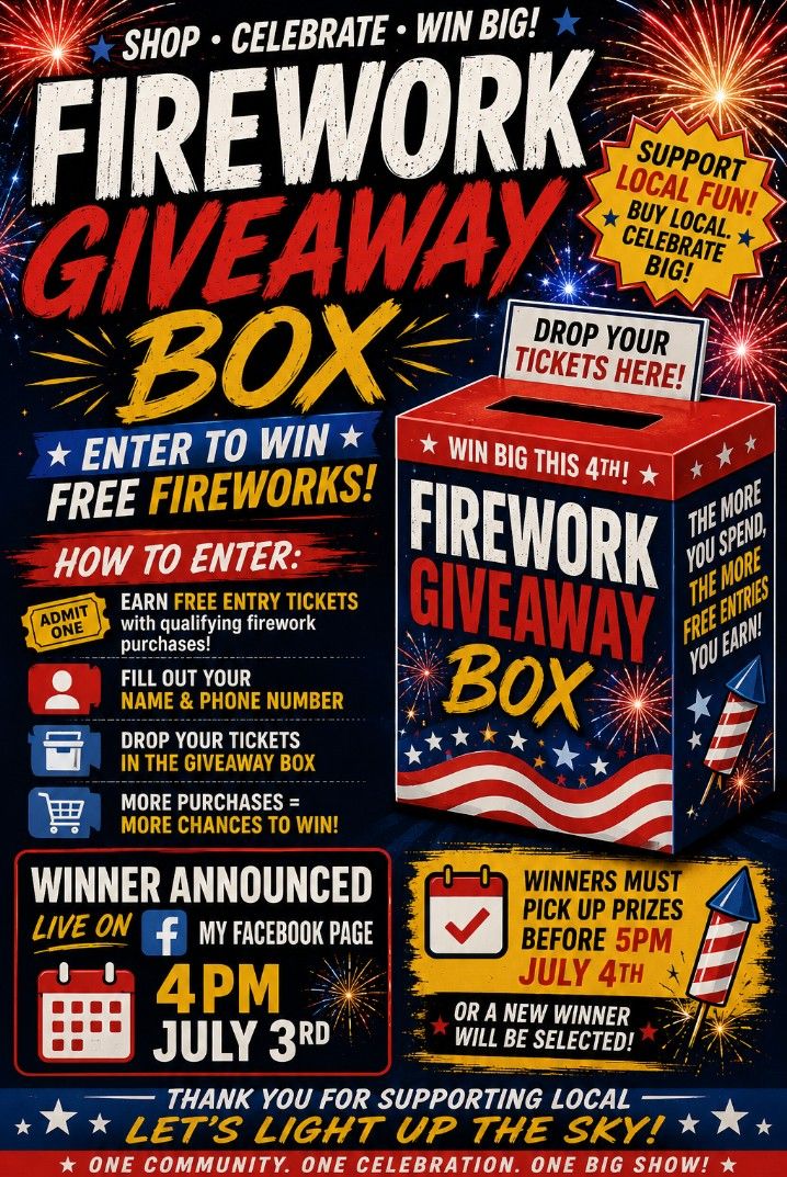 Fireworks Giveaway Box